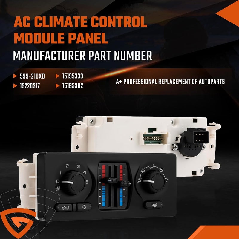 GEARCESS 599-210XD Climate Control Module with AC Control Fit for Chevy Silverado Tahoe Suburban Avalanche Trailblazer, Fit for GMC Sierra Yukon Envoy, Fit for Cadillac Escalade-2003-2006 - Image 3